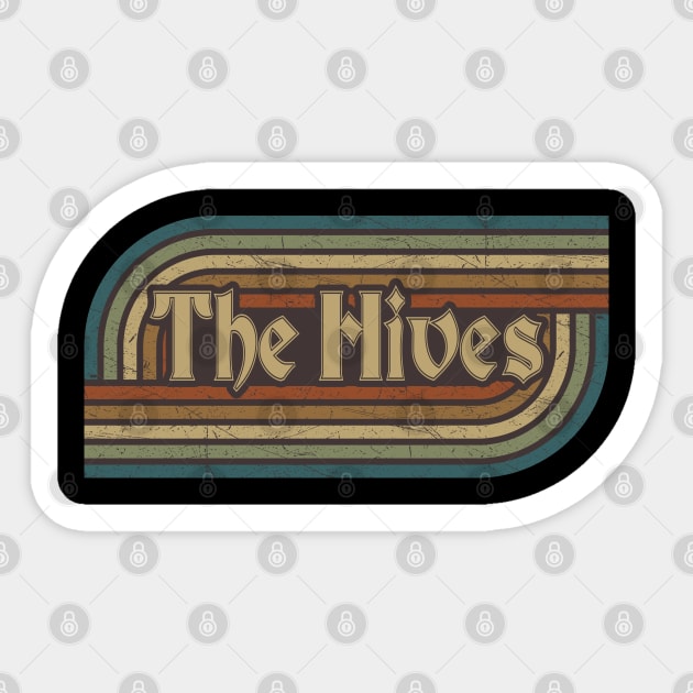 The Hives Vintage Stripes Sticker by paintallday